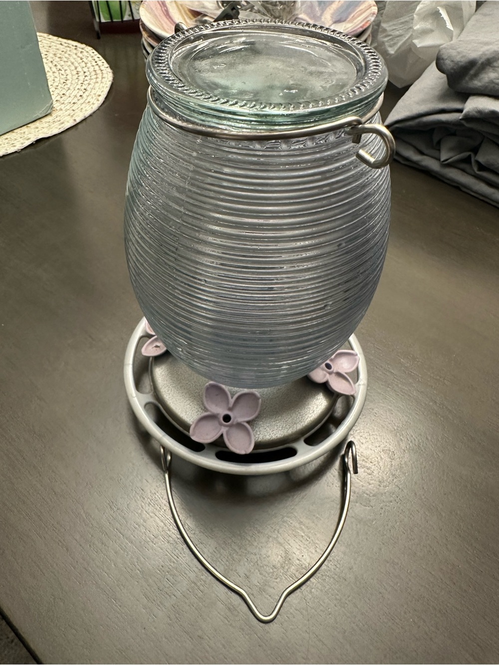 Hummingbird Glass Feeder